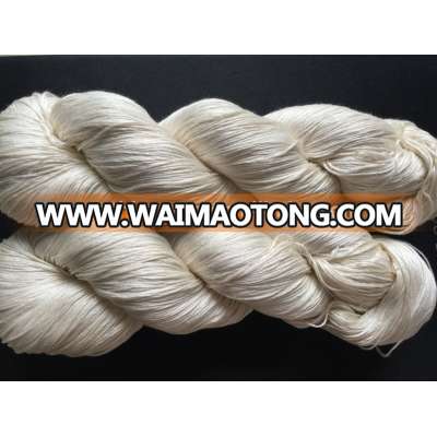 100% tussah silk yarn for pure china silk fabric