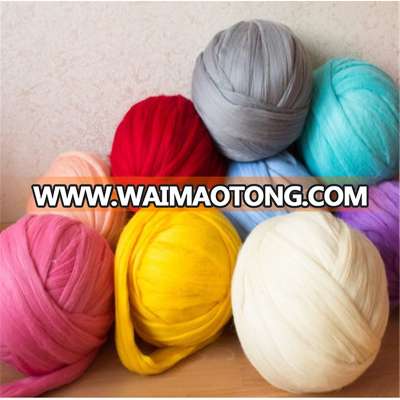 Wholesale 21micron Giant Merino Knitted 100% Wool Super Chunky Yarn